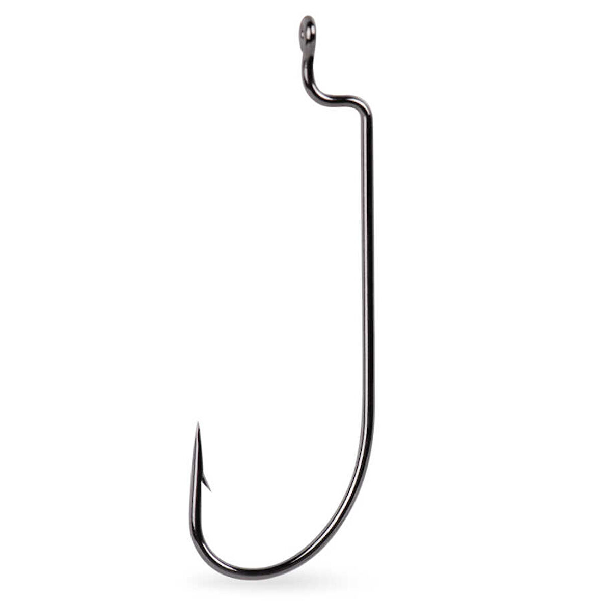 Mustad Offset Worm 39121NP-BN Olta İğnesi BLACK NICKEL-NO:1-0 - 7Lİ