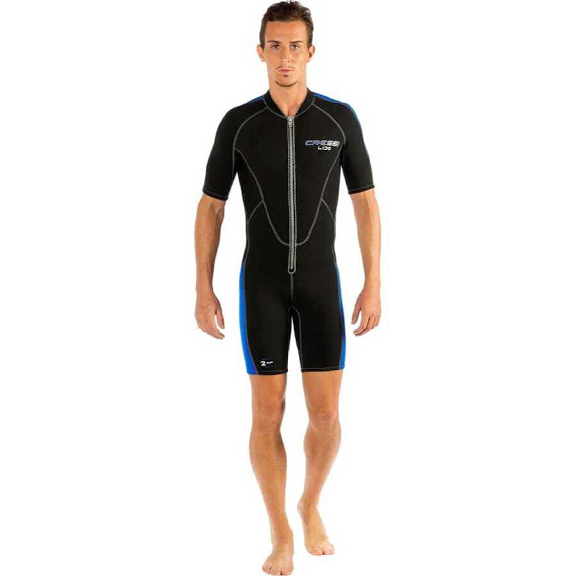 Cressi Lido Man Shorty Dalış Elbisesi BLACK - BLUE-2MM - XL