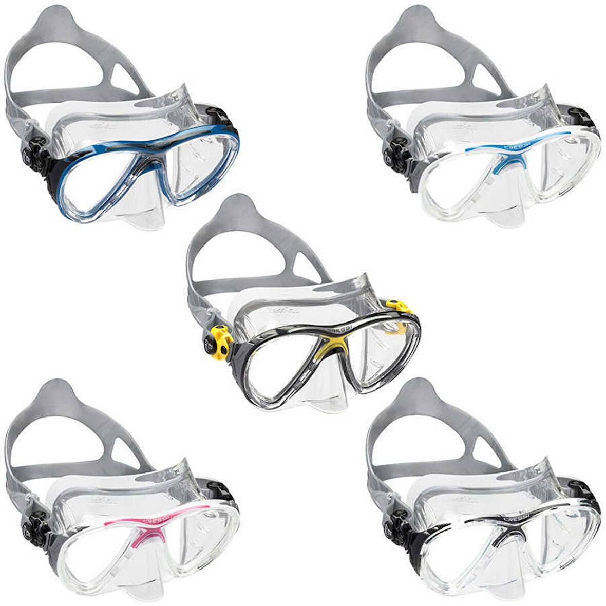 Cressi Big Eyes Evolution Dalış Maskesi CLEAR-CLEAR-BLACK