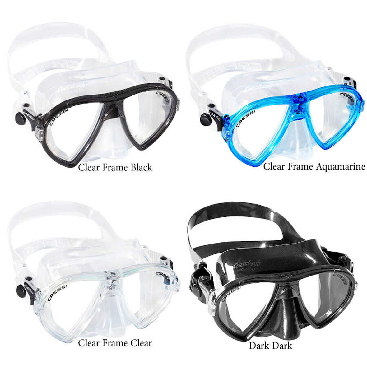Cressi Ocean Dalış Maskesi CLEAR-FRAME AQUAMARINE