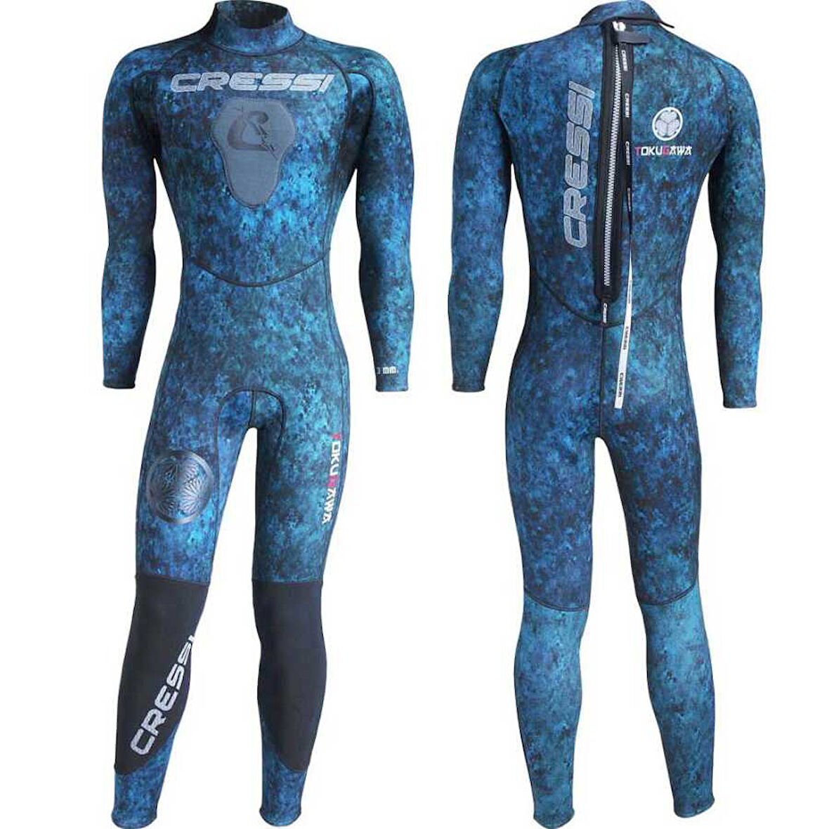 Cressi Tokugawa Man Dalış Elbisesi BLUE CAMO-3MM - NO:2 / S