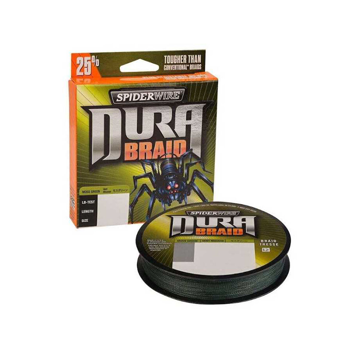 SpiderWire Dura Braid İp Misina MOSS GREEN-0.41MM - 135M - 42KG