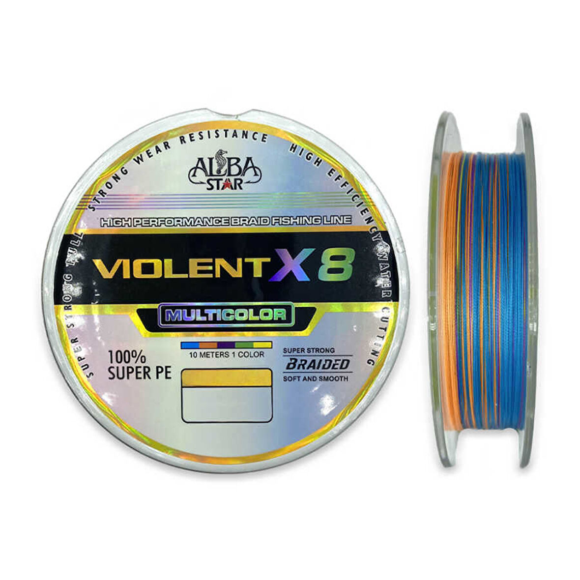 Albastar Violent 8x Pe Olta Misinası MULTICOLOR-0.21MM - 300MT - 19.60KG