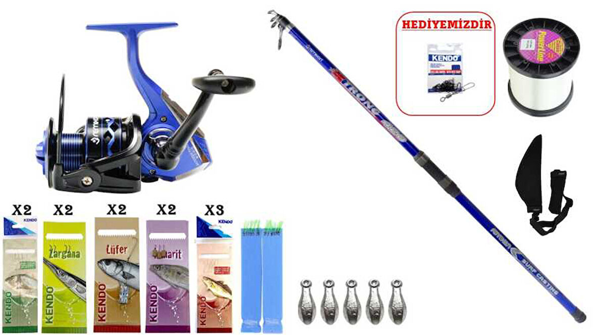 Remixon Strong 4.20m 100-250gr & Remixon New Modern Times 6000 Mavi SURF SETİ
