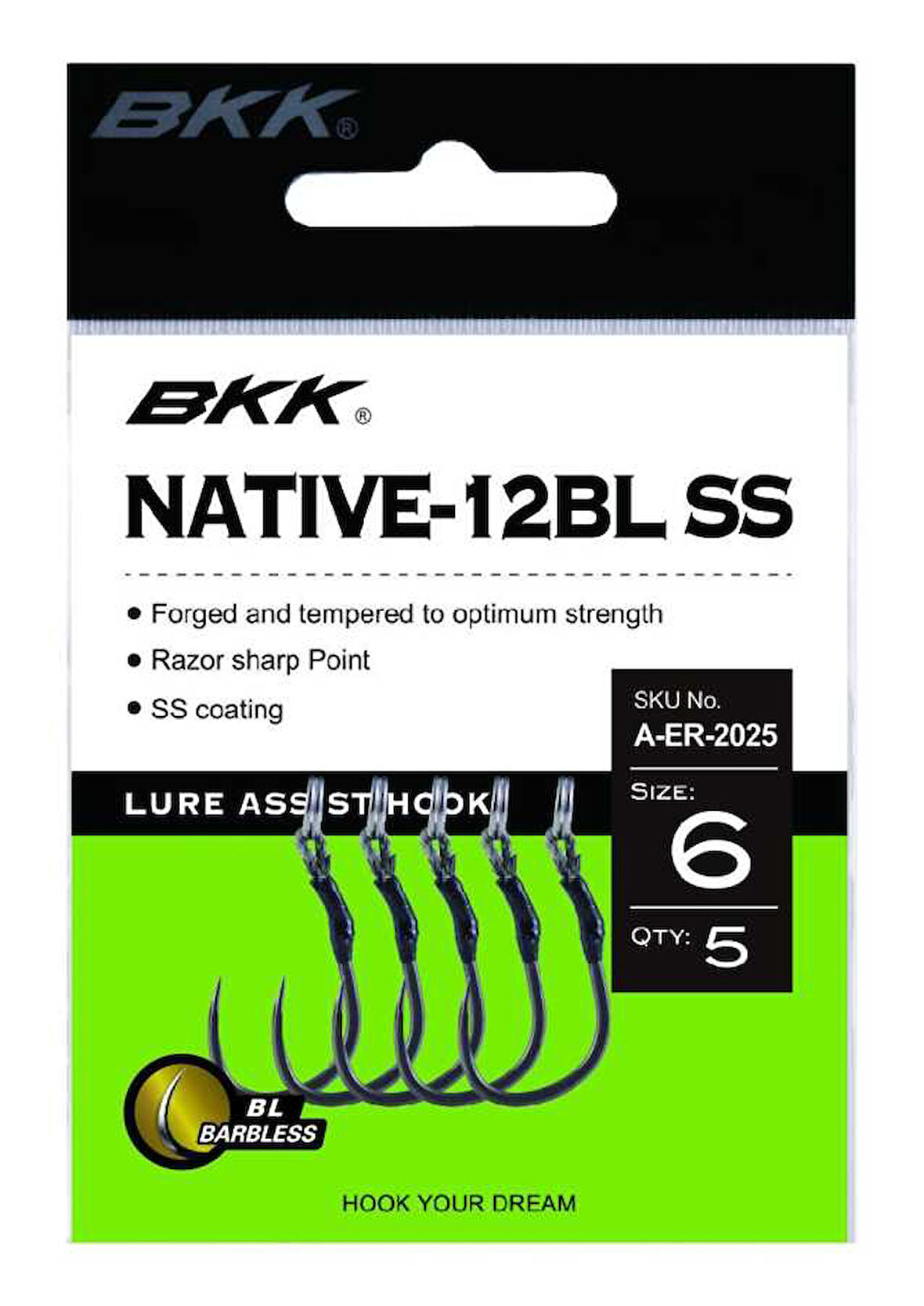 BKK Native-12BL SS Olta İğnesi 2 5 Pcs
