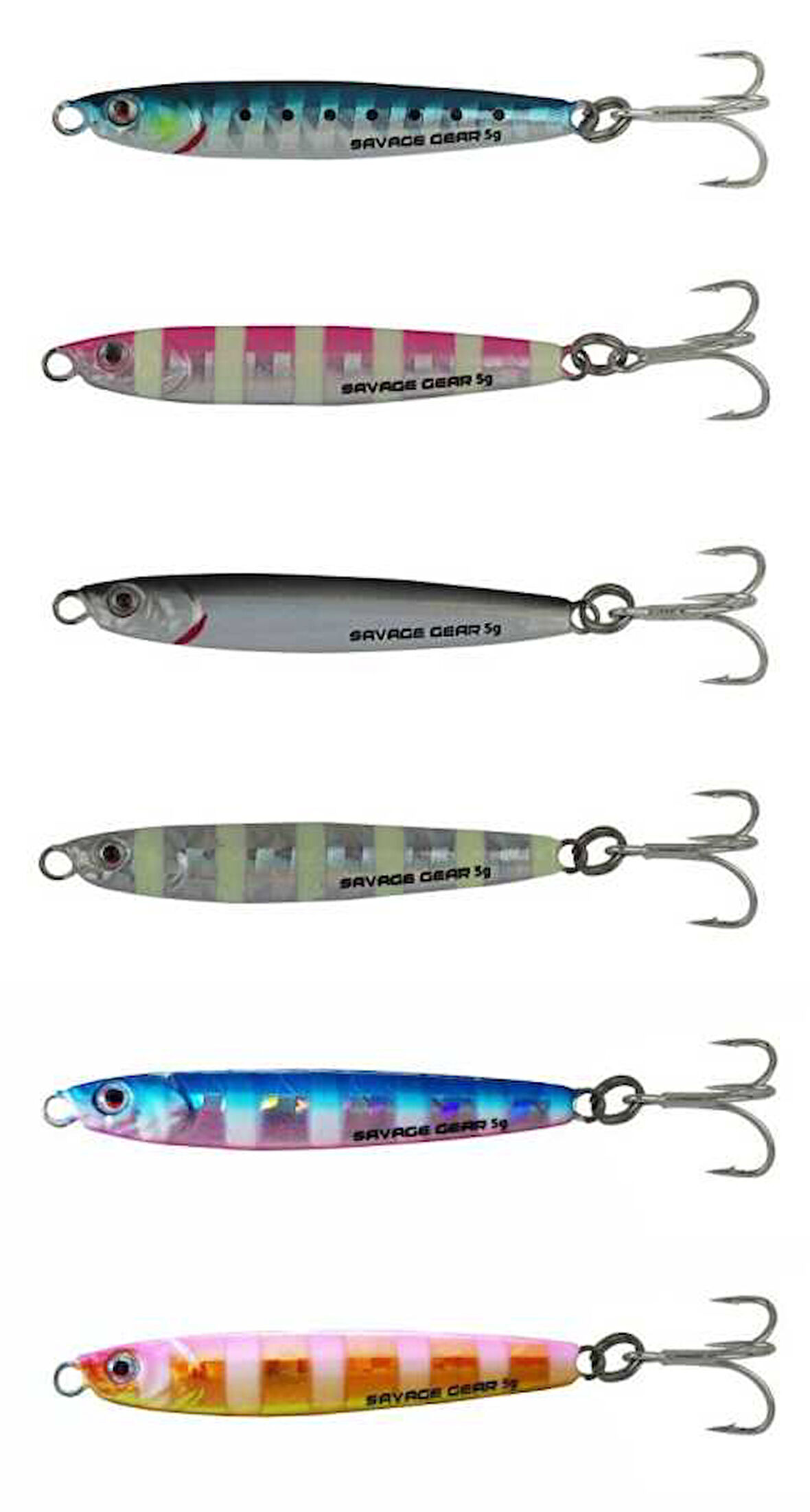 Savage gear 3D Slim Minnow 5 gr 4,6 cm Jig Sahte Balık Glow Zebra