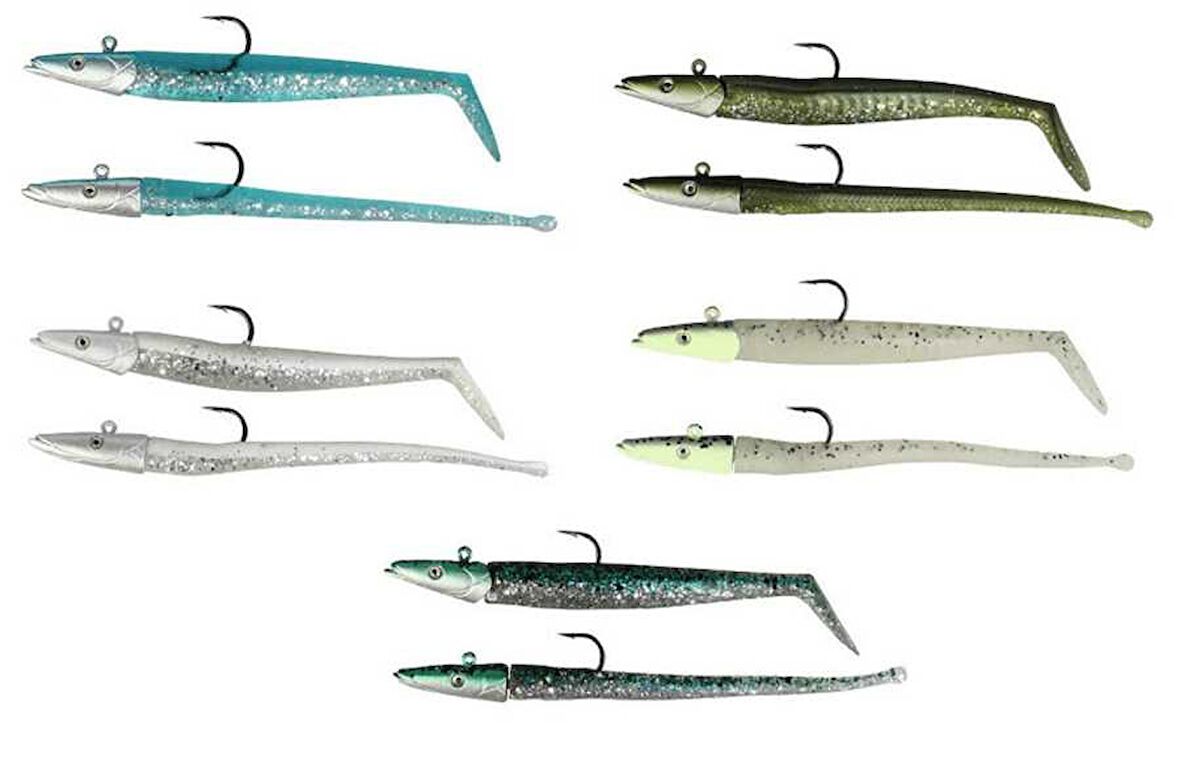 Savage gear Sandeel And Slug 10 cm 10 gr 4+2 Adet 03-Blue Silver