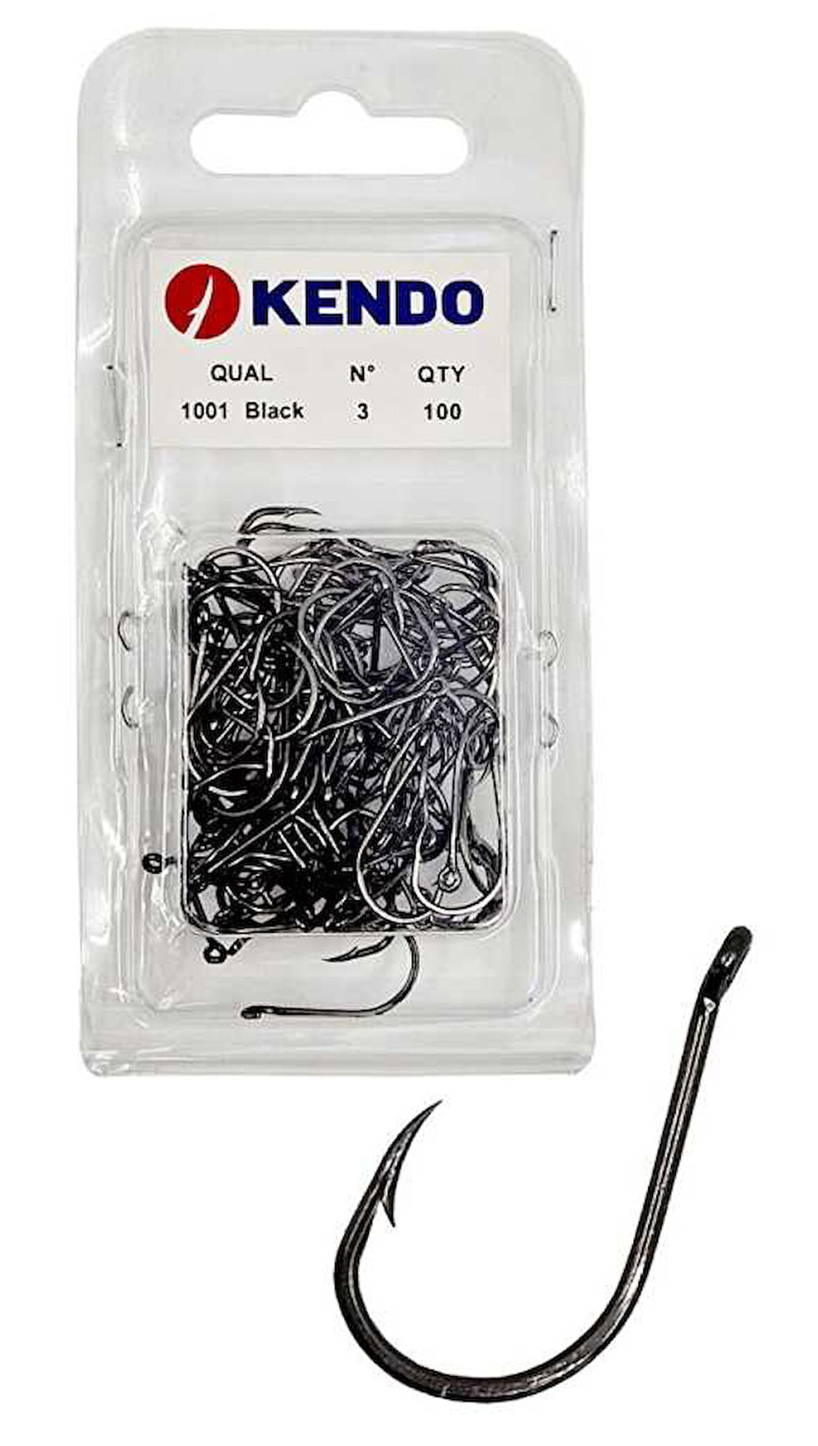 Kendo (1001) Black Nickle Halkalı İğne 100 Adet 3