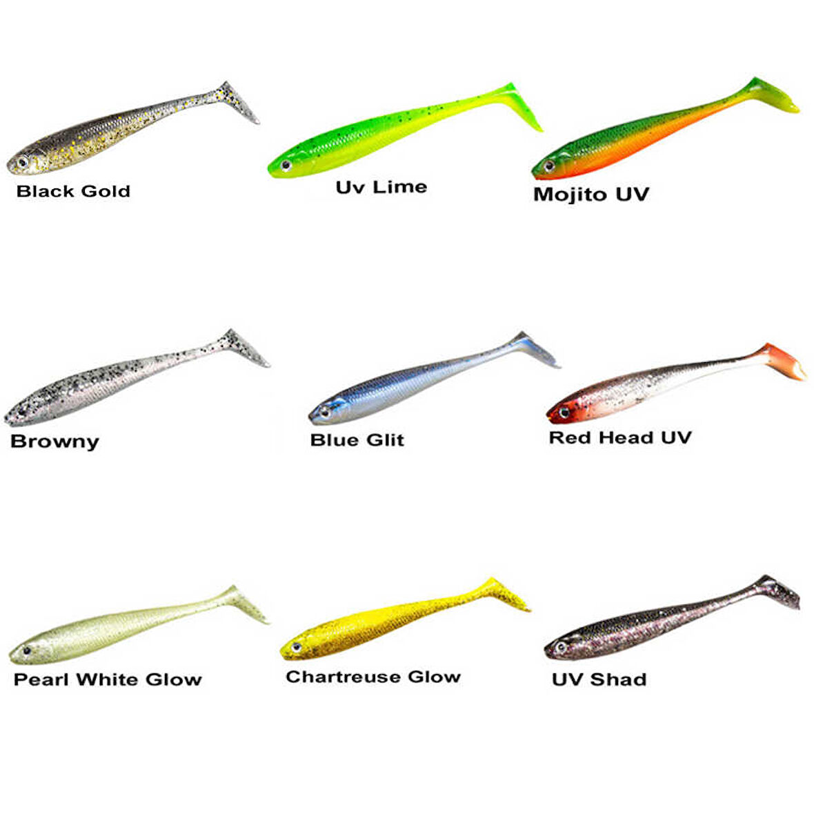 Ryuji Panic Shad 9cm 5.5gr Silikon Yem ORANGE YELLOW UV-Standart