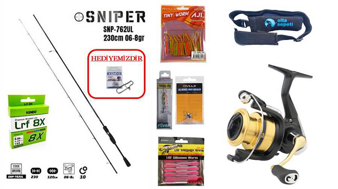 Fujin Sniper 230 cm 0.6-8 gr & Daiwa RS 500 LRF Seti