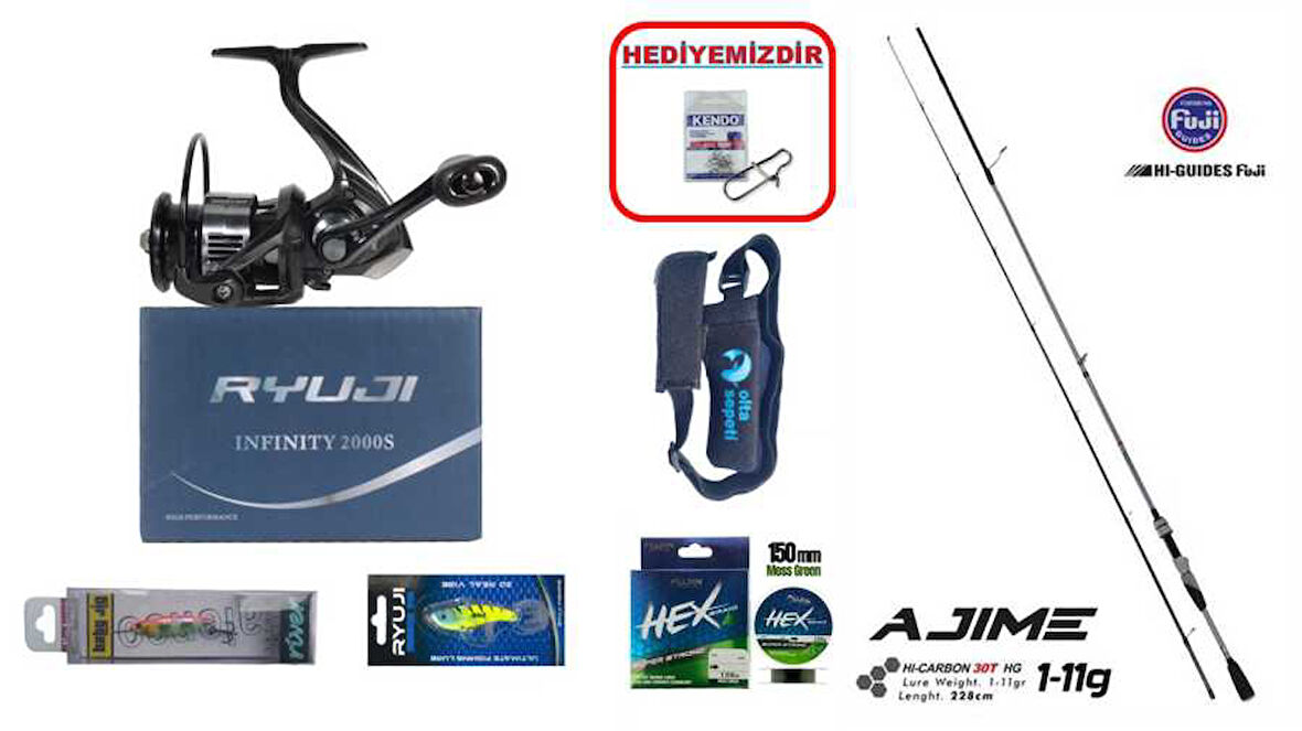 Fujin Ajime 228cm 0.5-5 gr & Ryuji Infinity 2000S LRF Seti