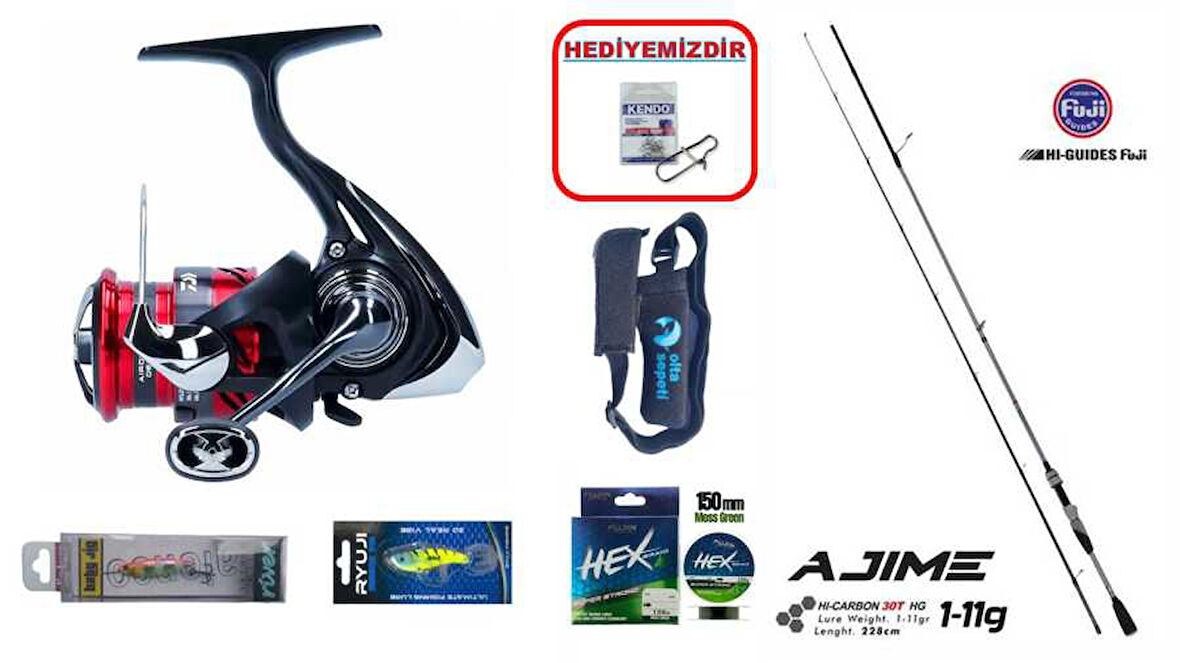 Fujin Ajime 228cm 0.5-5gr & Daiwa Ninja 23 LT 1000 LRF Seti