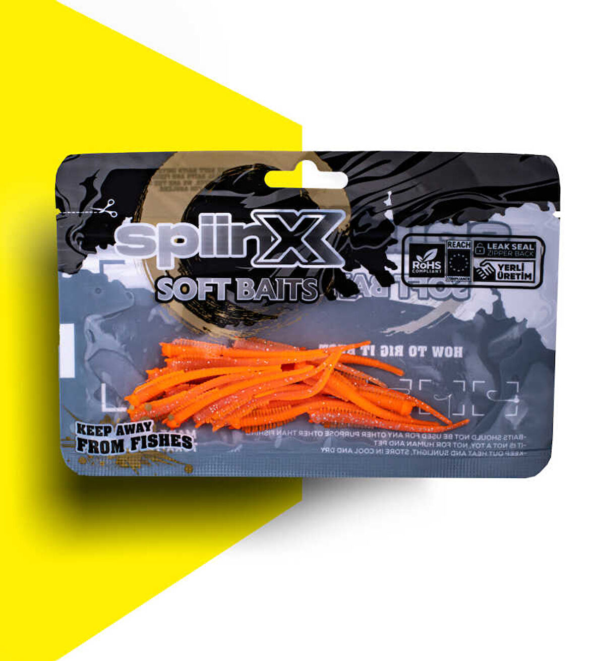 SPIINX SANDWORM SİLİKON 6CM 18P GLOW ORANGE GUM