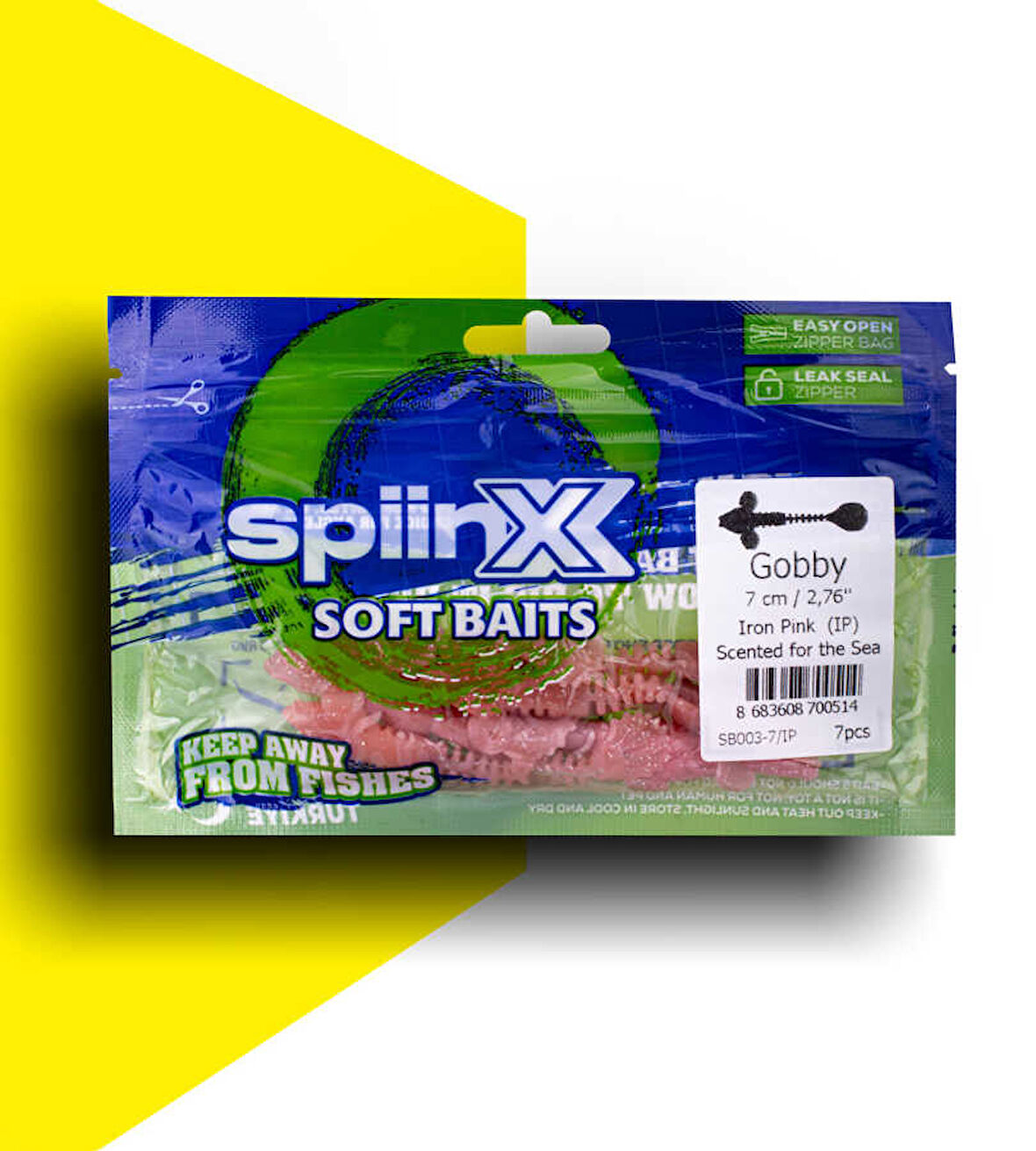 SPIINX GOBBY SİLİKON 7CM 7P IRON PINK