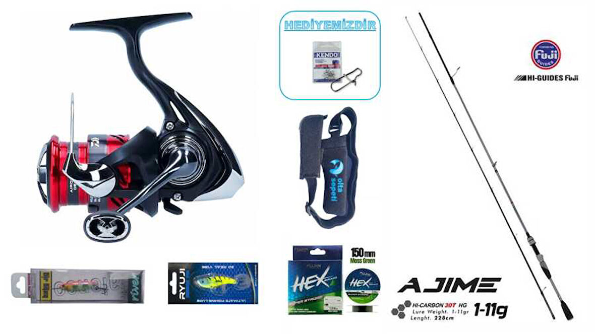 Fujin Ajime 228cm 1-11 gr & Daiwa Ninja 23 LT 1000 LRF Seti