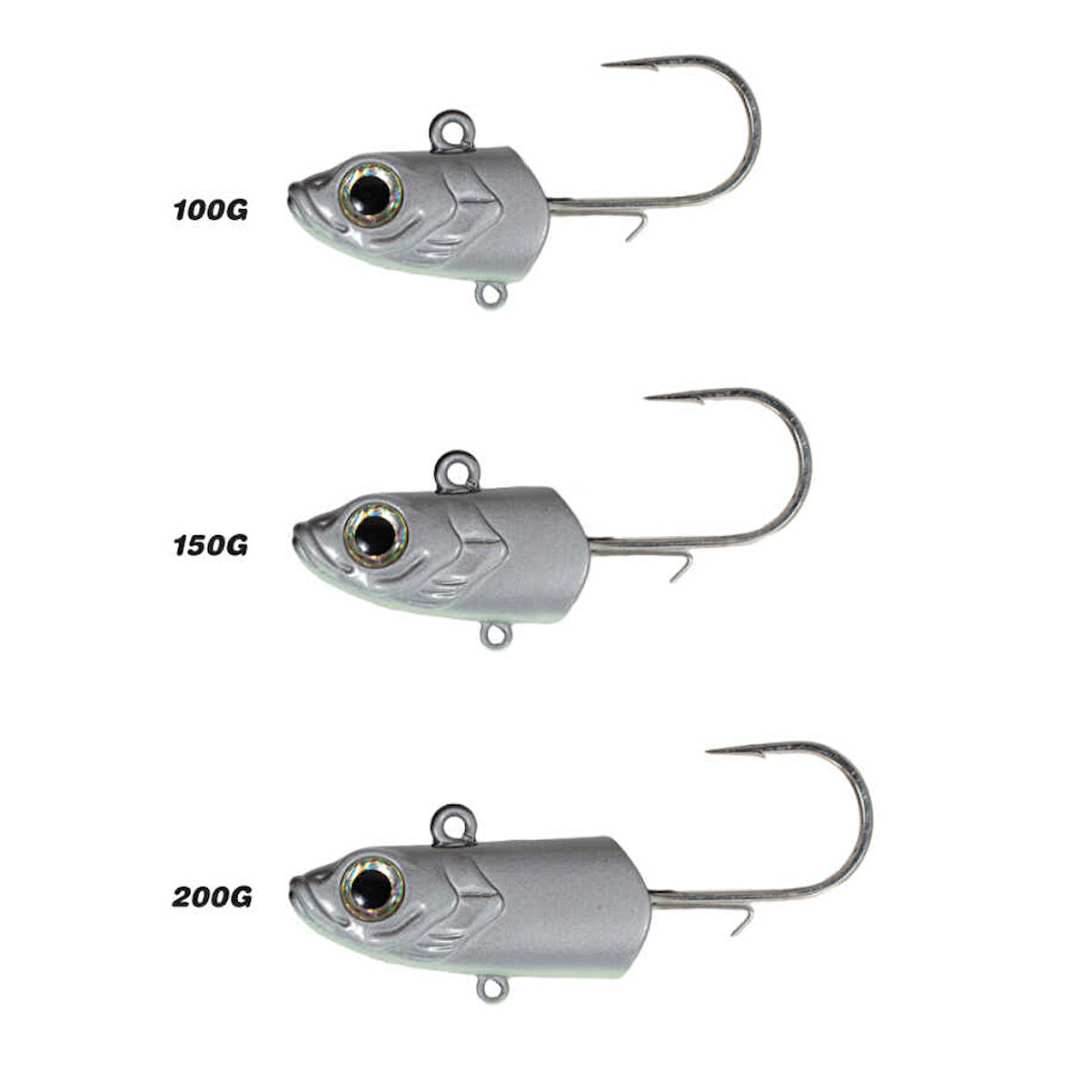 SEABOR DEEP FAKE JIG HEAD WHITE GLOW-150GR