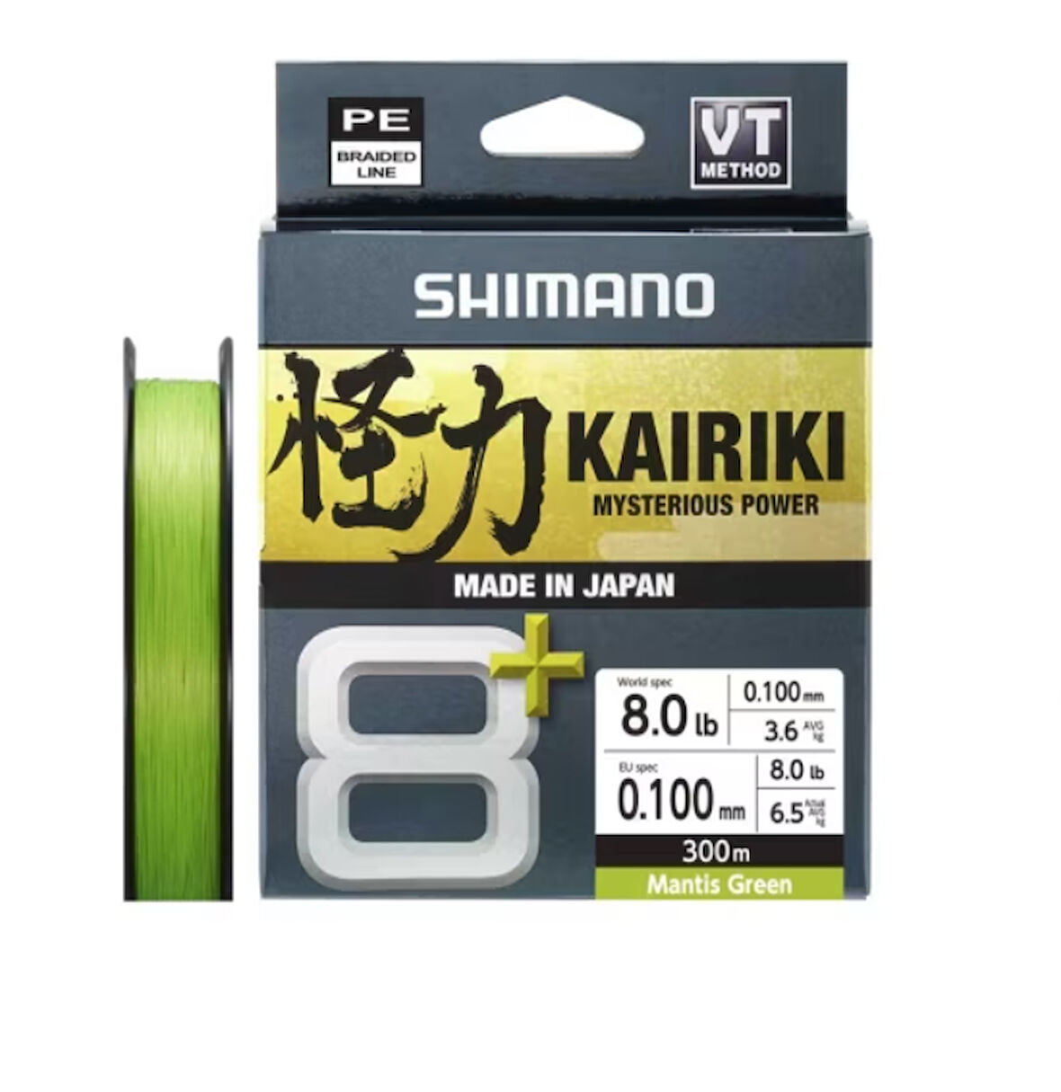 Shimano Kairiki 8+ 300m 0.10mm 6.5kg M. Green Örgü İp