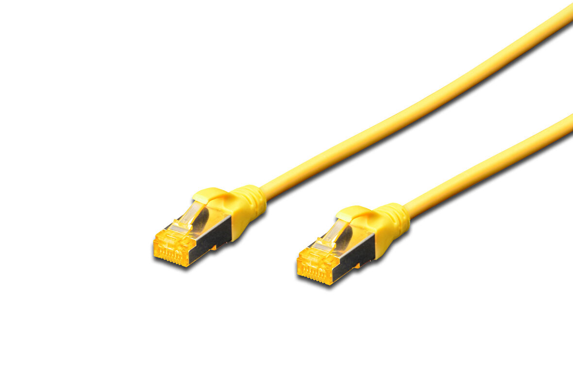 Beek Cat 6a Sftp/pımf (pairs In Metal Foil) Patch Kablosu, Lszh, 0,5 Metre, Awg 26, Sarı Renk TdrTr