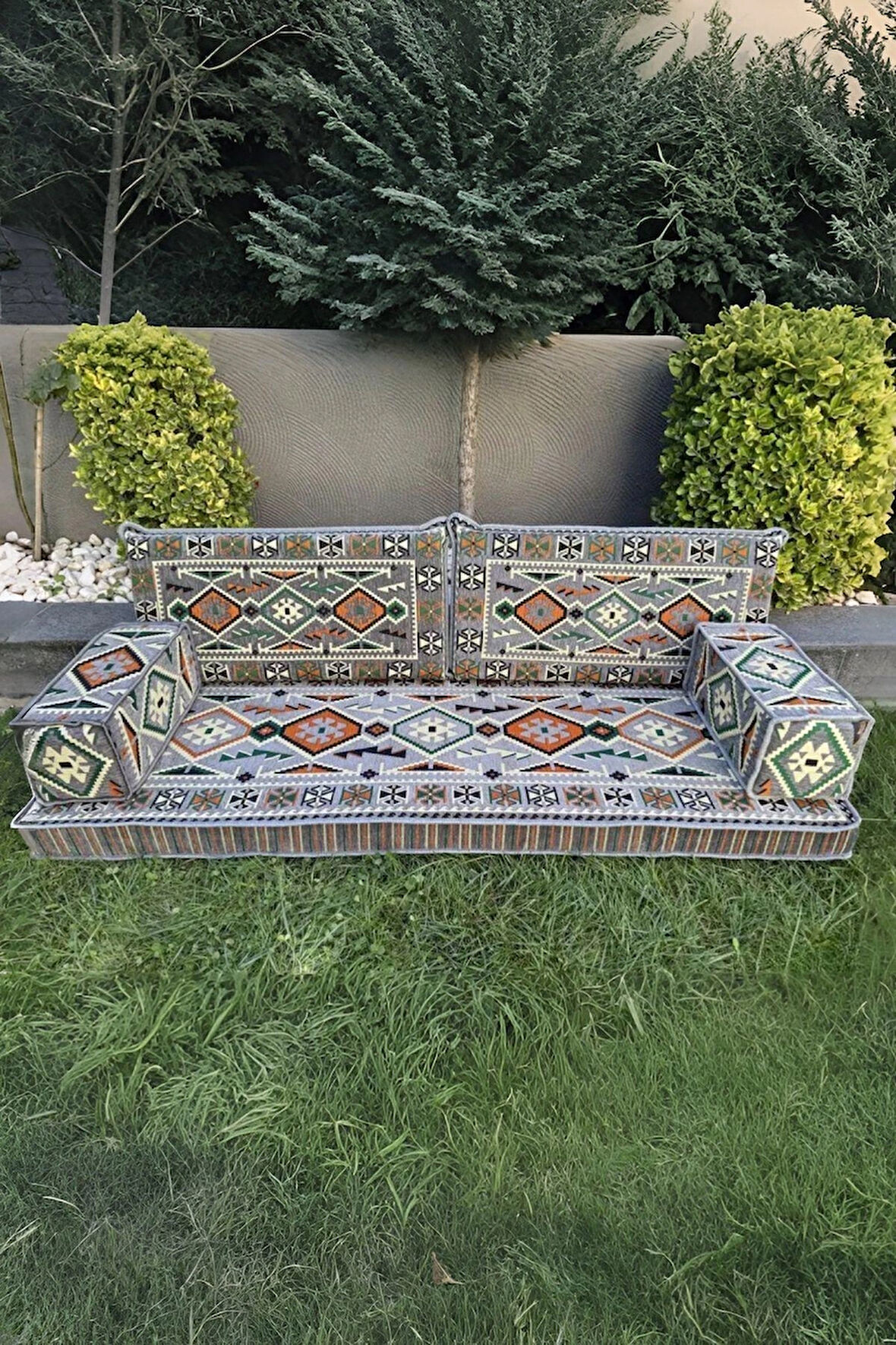 Şark Köşesi Yer Minderi Takımı Otantik Rahat Oturma Minderi Salon Balkon İçin