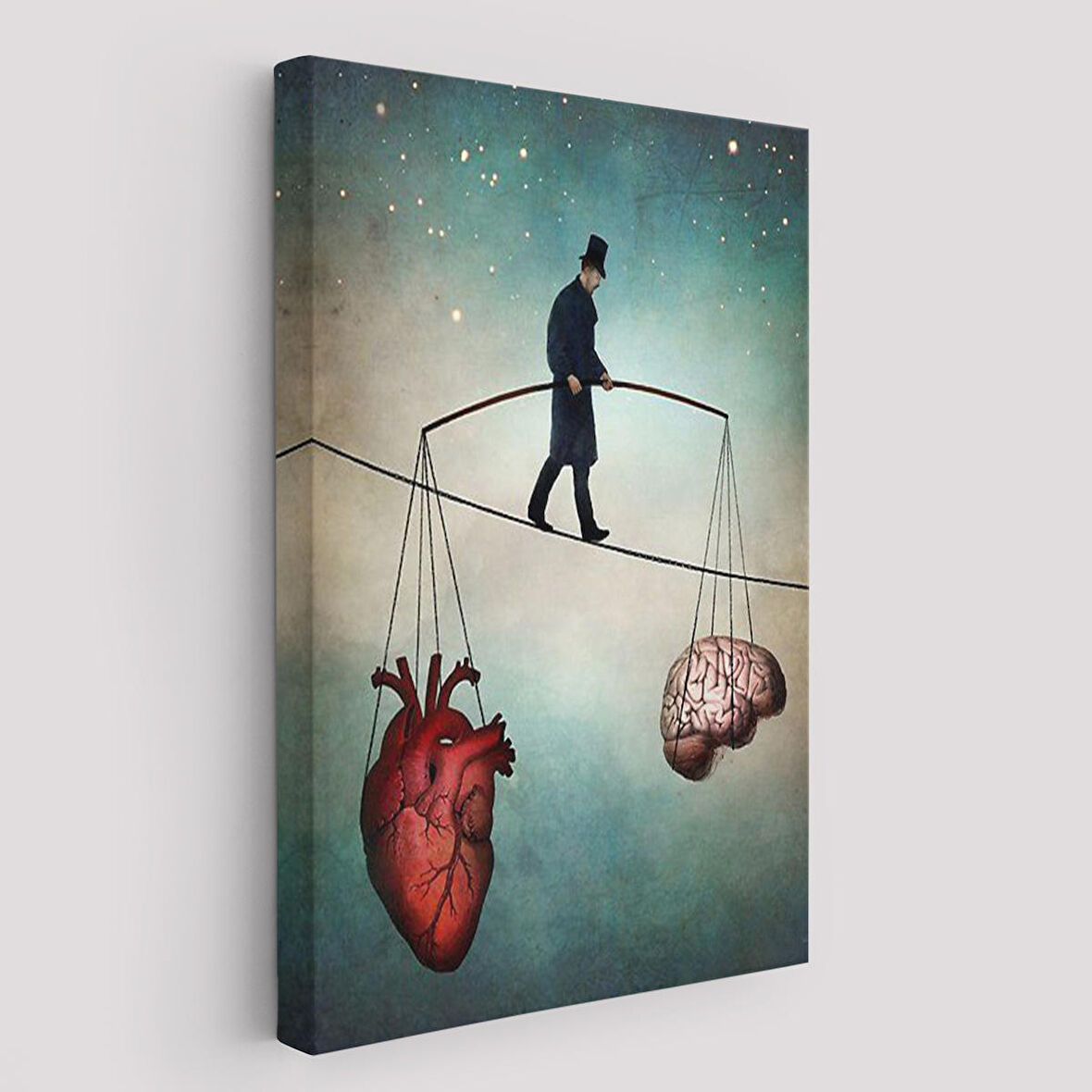 Akıl ve Kalp Arasındaki Balans Duvar Tablosu-6363