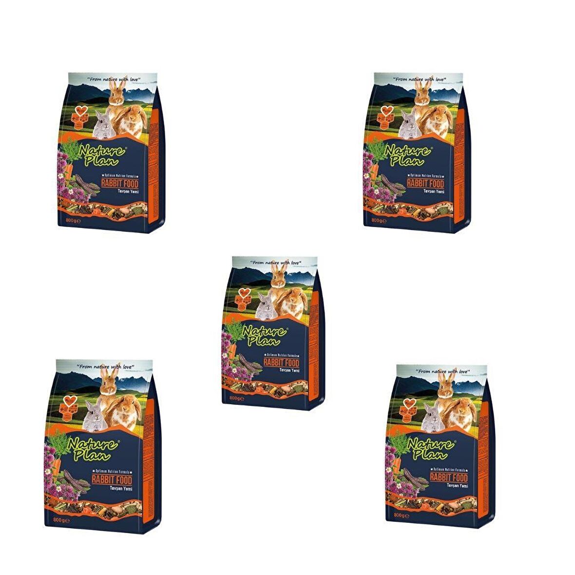 Nature Plan Tavşan Yemi 800 Gr 5 Adet