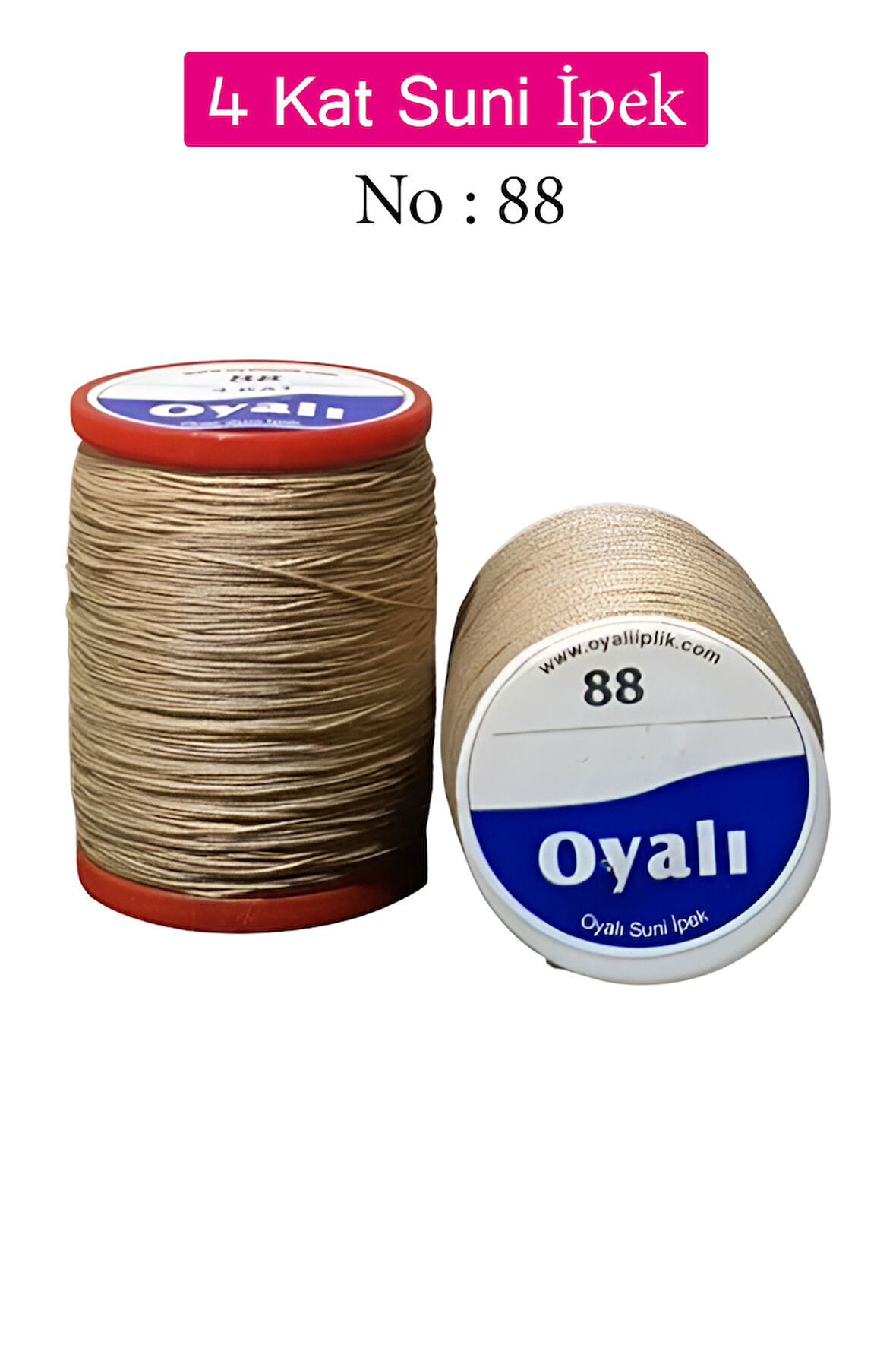 Oyalı 4 Kat Suni İpek İplik İğne Oyası Boncuk İpi Tığ Oyası No:88