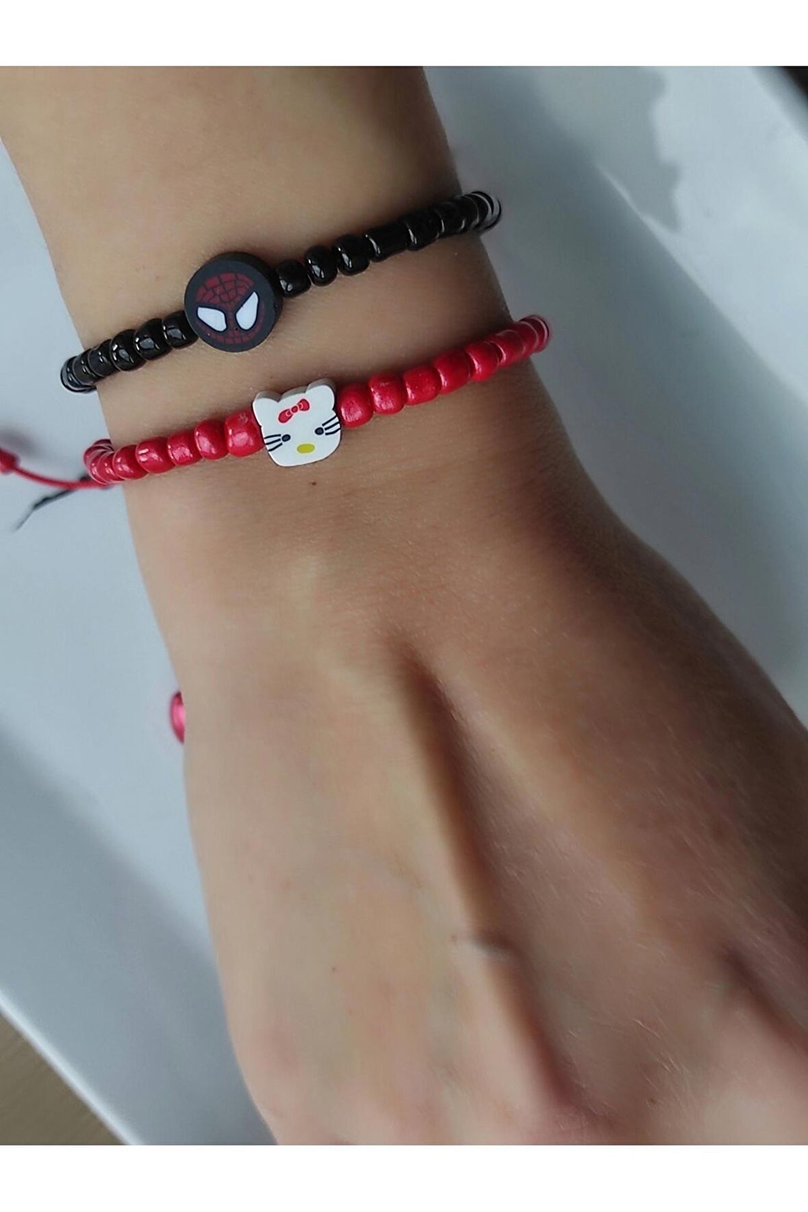 Spiderman Ve Hello Kitty Figürlü Bileklik