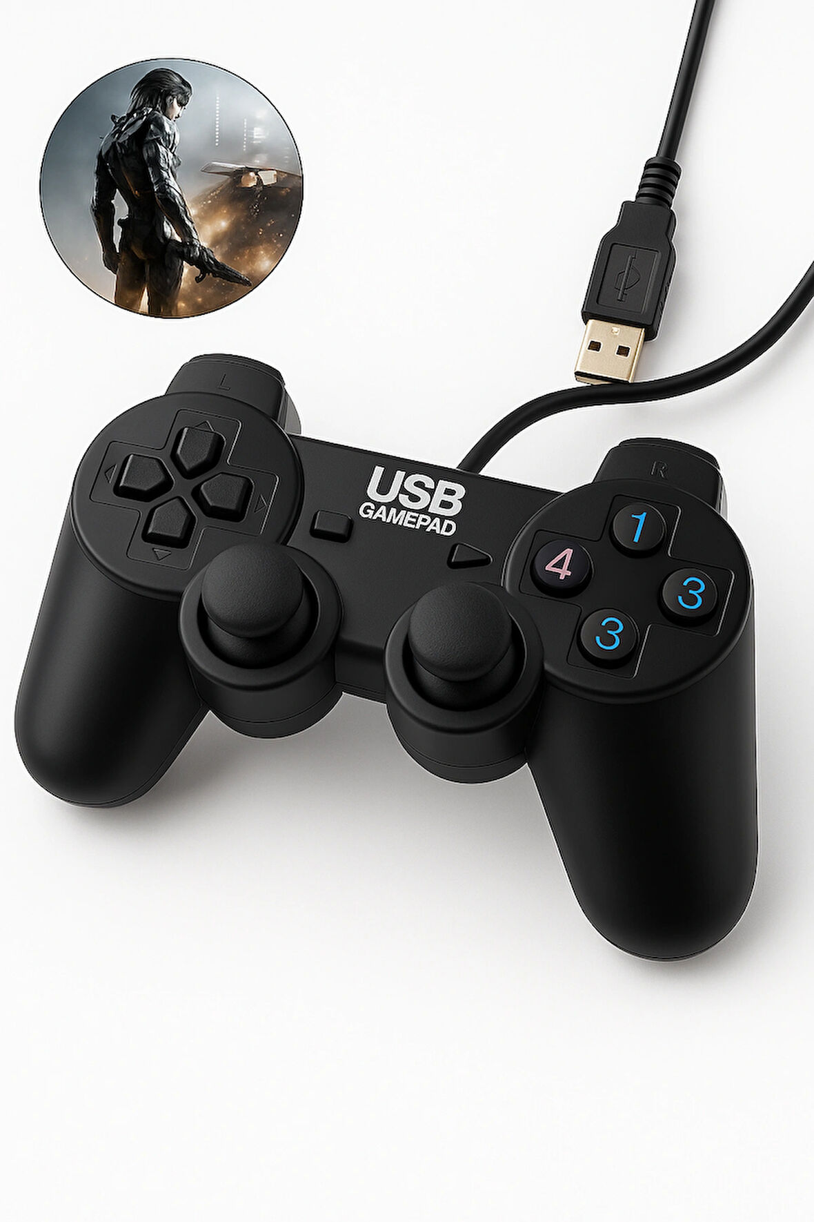 QASUL Yüksek Kaliteli Joystick  Kablolu Oyun Kolu Pc Uyumlu