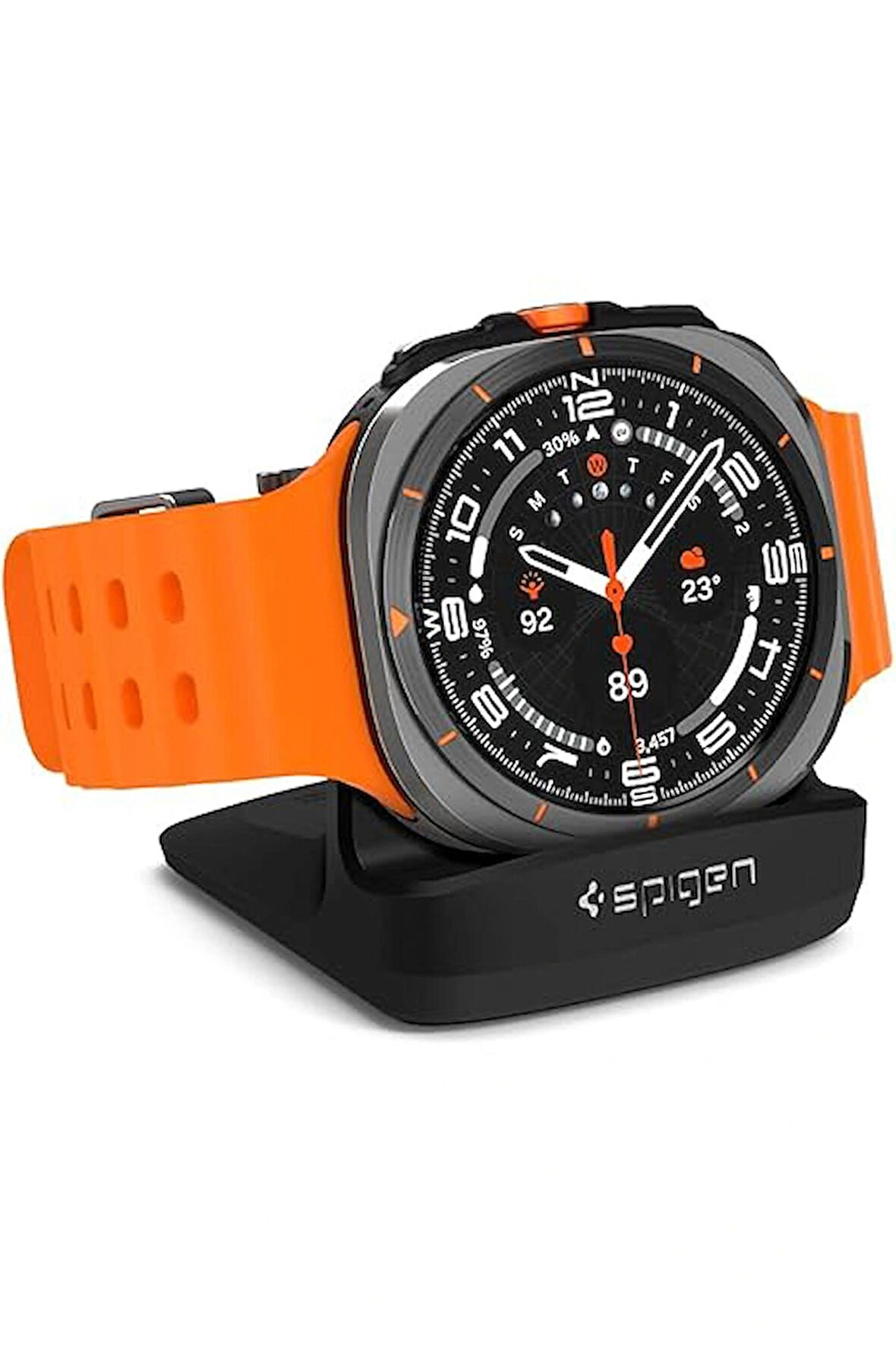 Watch Ultra Amoled Ekran WaterProof Akıllı Saat 2 Kordonlu Titanyum Gümüş 47mm