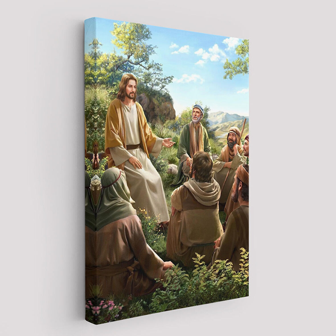 İsa Mesih Havarilerine Ders Veriyor, Hristiyan Hediye Tablosu Jesus Christ -6382