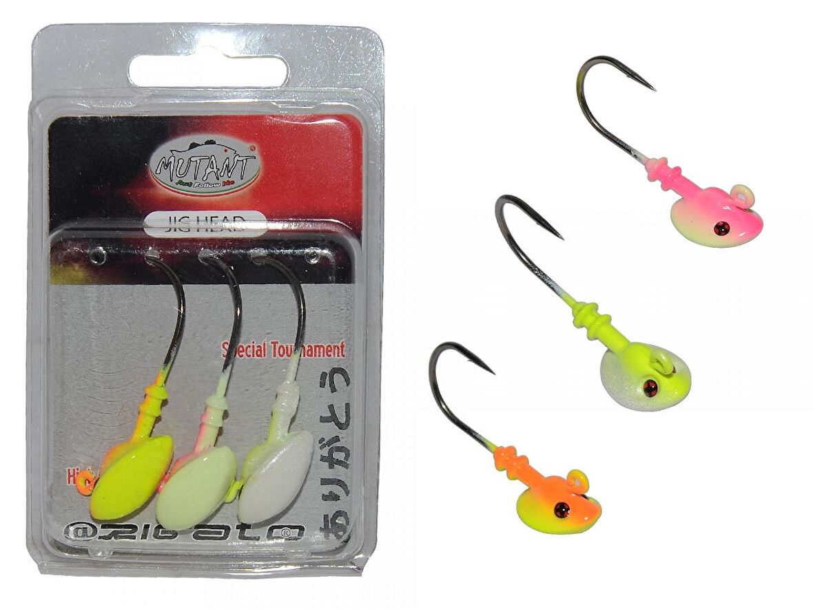 Mutant 6411 Jig Head Rigato Stunner 18gr 3'lü Mix Set