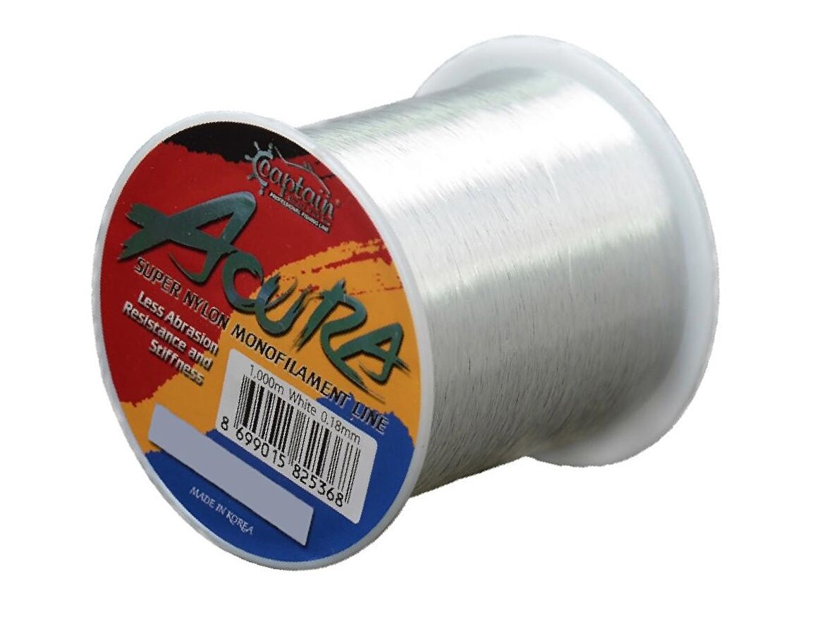 Captain Acura 1000MT 0,45mm Beyaz Monofilament Misina