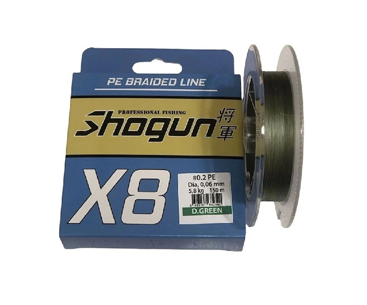 Shogun 8X 150 Mt 0,13Mm İp Misina Dark Green