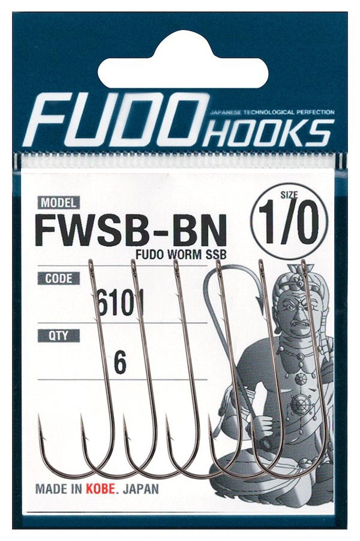 Fudo 6101 Worm SSB Black Nikel Uzun SAP Tırnaklı İğne NO:6