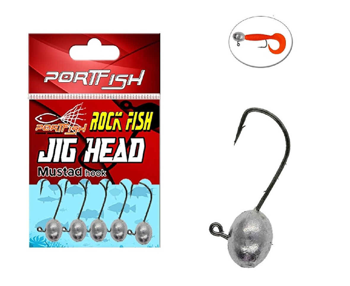 Portfish Jig Head 4Gr Mustad İğneli 5Li Pkt