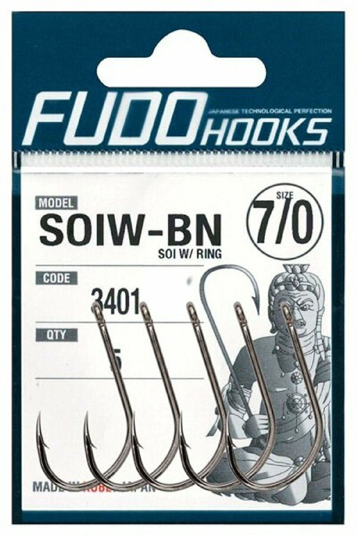 Fudo 3400 SOI W/RING 4/0 NIKEL 9PCS