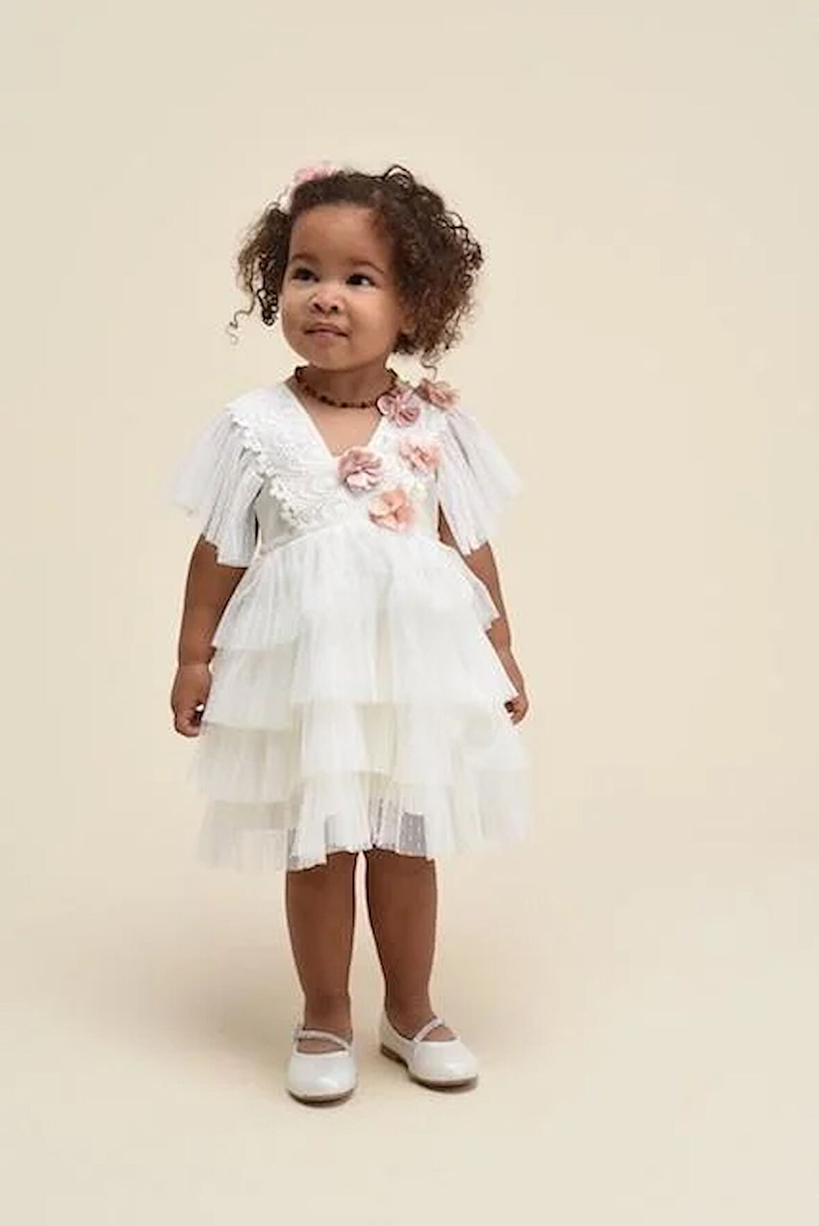 Kız Bebek Vintane Model Dantelli Bebek Elbisesi 2'lı Takım 6-24 Ay