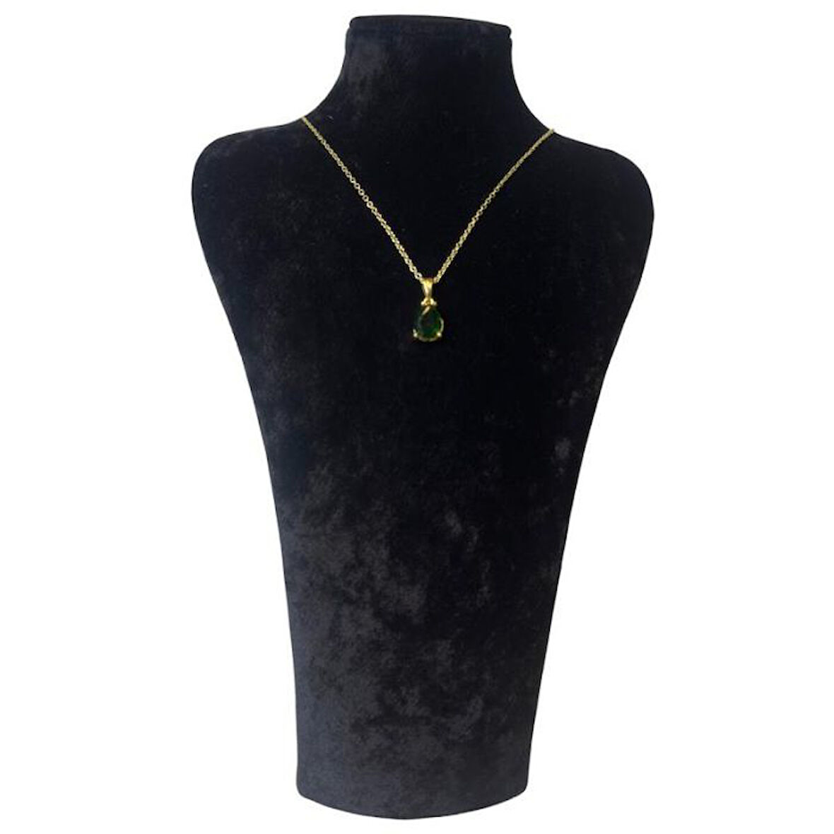 Uretti - Melik 9215 Yeşil Damla Taşlı Şık Kolye