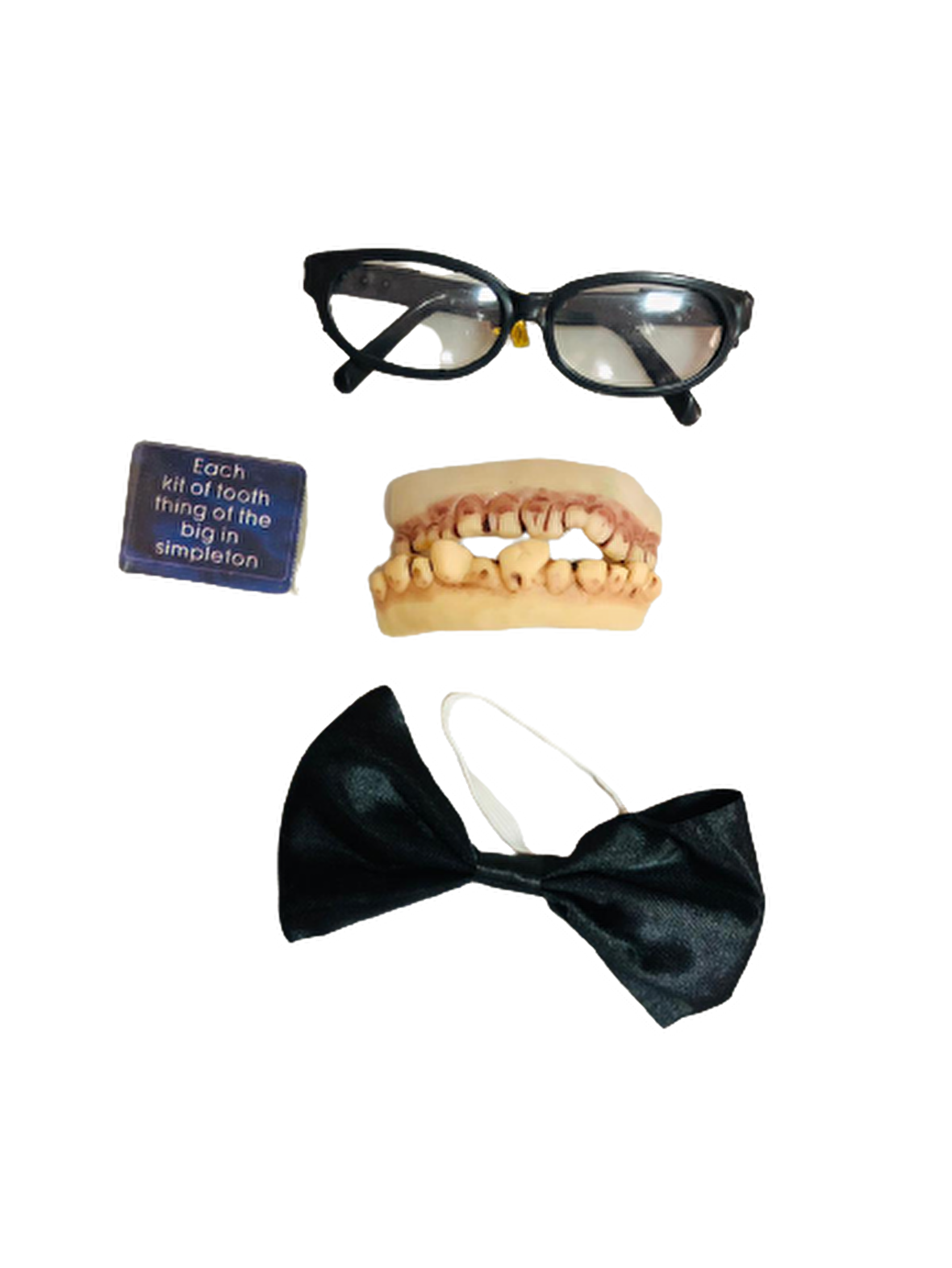 CADILAR BAYRAMI HALLOWEEN GÖZLÜK-PAPYON-TAKMA SİLİKON DİŞ SETİ