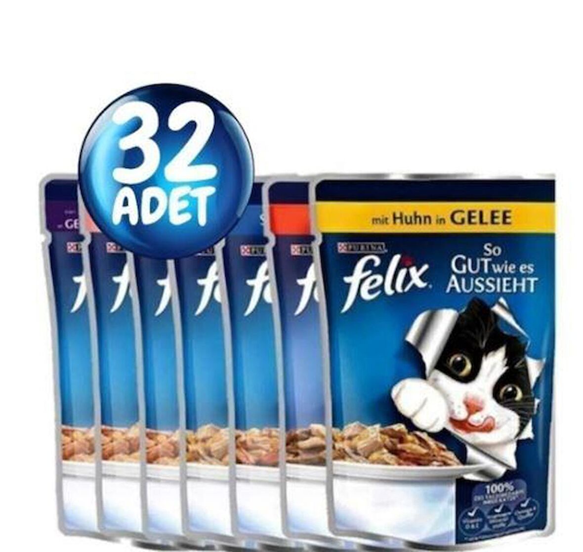 Felix  Karışık Yaş Kedi Maması 32 Li