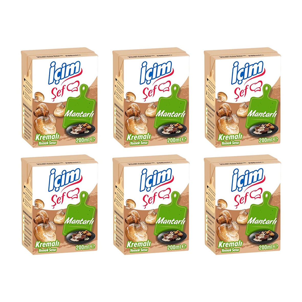 İçim Şef Krema Mantarlı 200 ml x 6 Adet