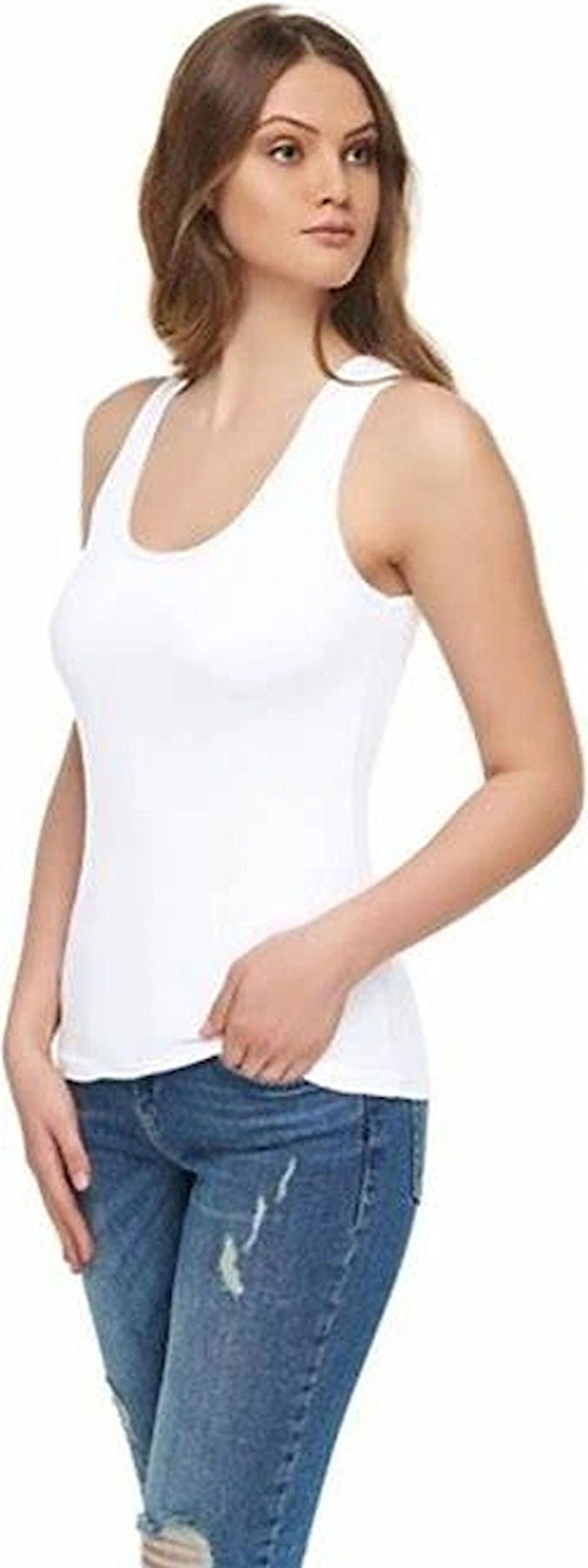 Modal Elastan Geniş Askı Kadın Atlet 2'li Paket