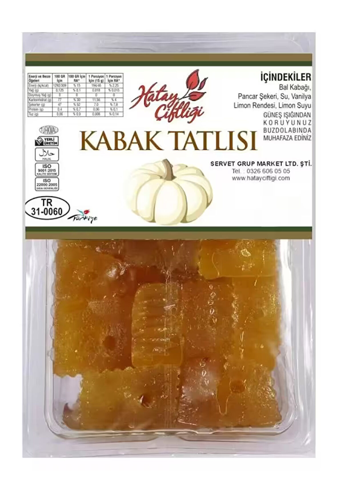 Kıtır Kabak Tatlısı Vakumlu 500Gr