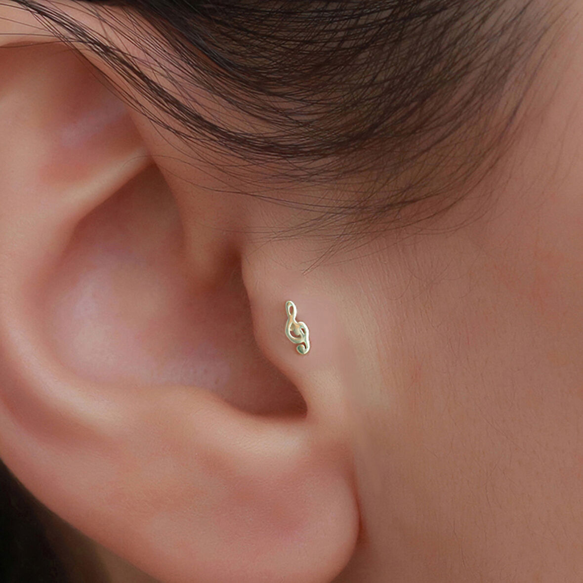 14 Ayar Altın Nota Tragus