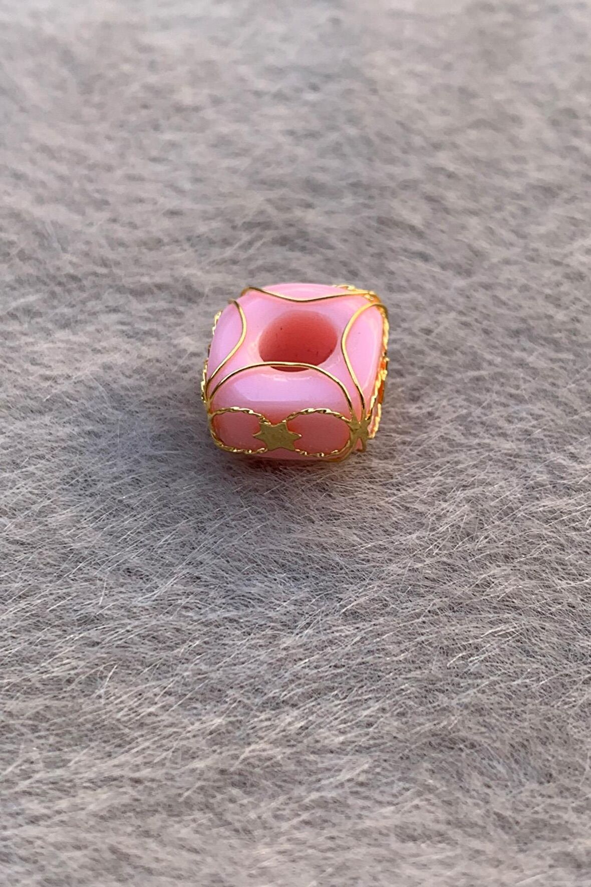 Altın Pembe Büyük Boy Telkari Hülyam Boncuk
