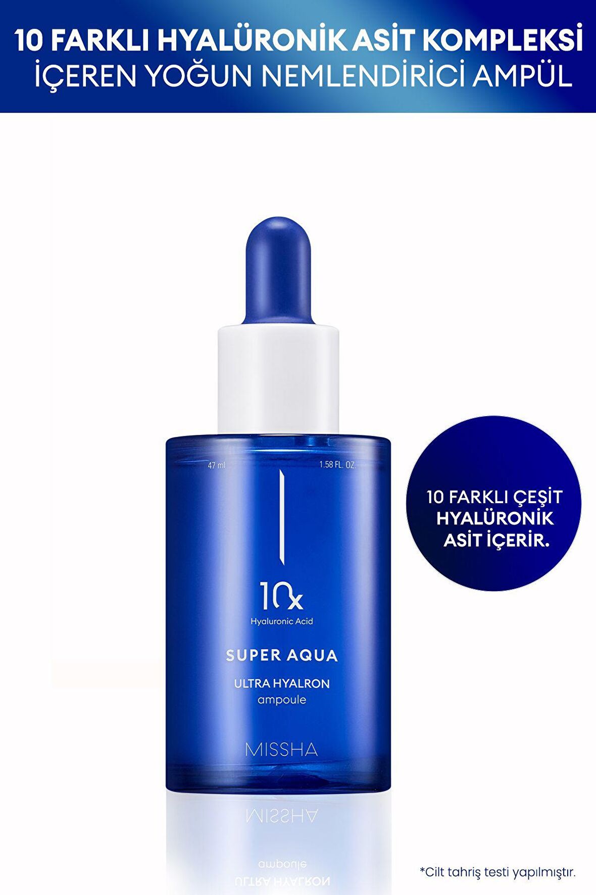 Missha Super Aqua Tüm Cilt Tipleri İçin Su Bazlı Yağsız Nemlendirici Yüz Bakım Ampulü 40 ml