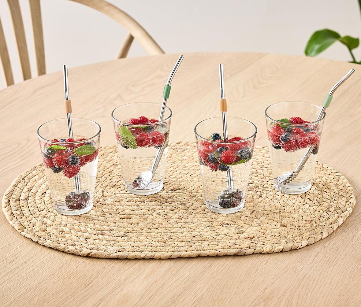 İçecek Kaşığı, Pipet Olarak Kullanılabilir, 4 Adet