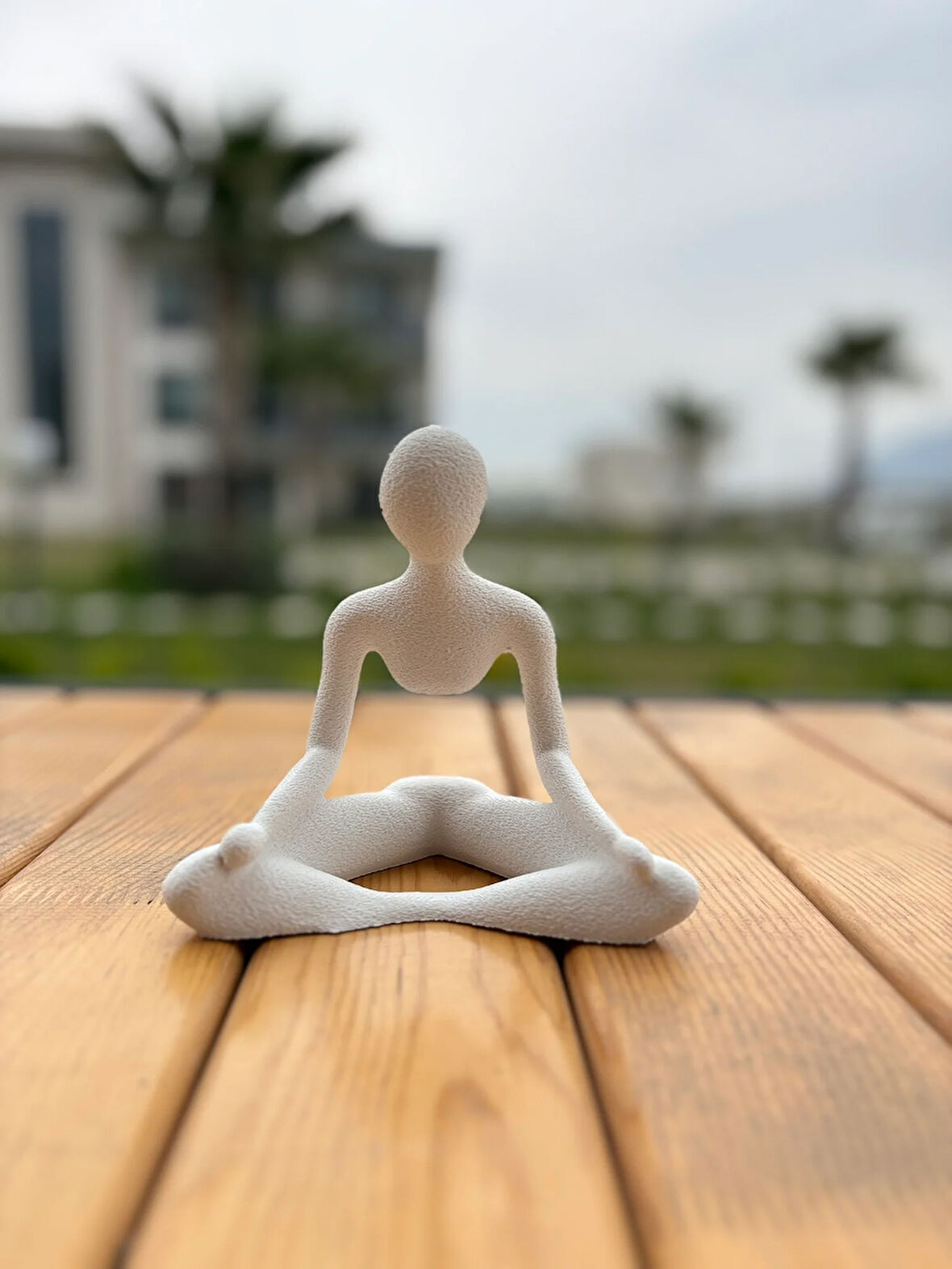 Meditasyon Pozlu Soyut Figür Heykel Modern & Minimal Dekoratif Obje