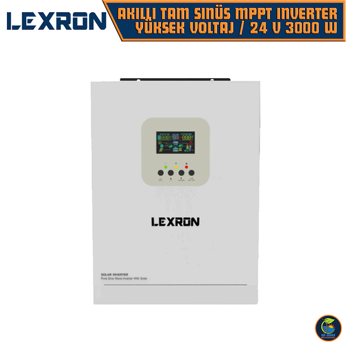 Lexron Tam Sinüs Akıllı MPPT Inverter - 3000 Watt 24 Volt - 3Kw 24v