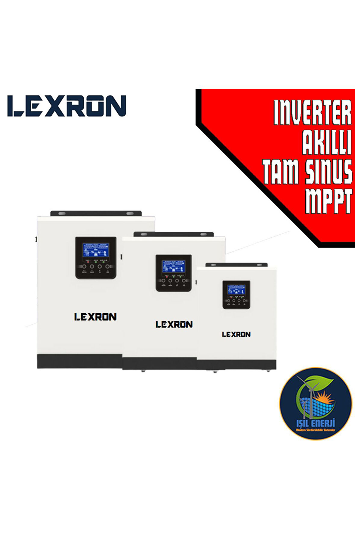 Lexron Tam Sinüs Akıllı MPPT Inverter - 3000 Watt 24 Volt - 3Kw 24v